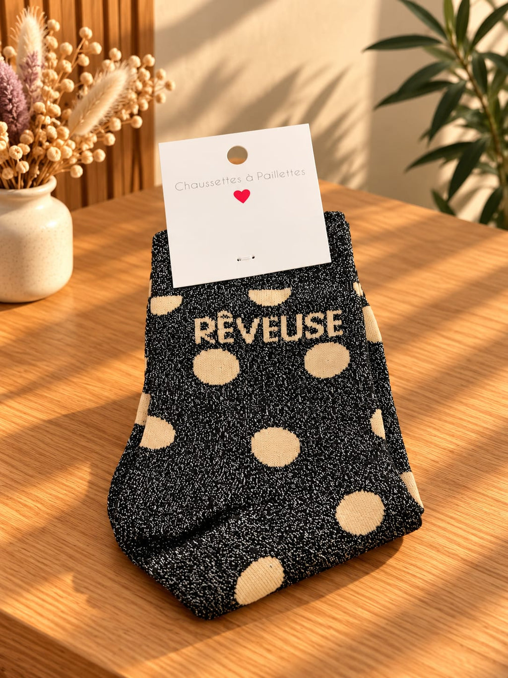 Chaussettes à paillettes à pois « GLOW » – photo 2