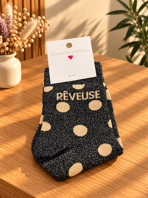 Chaussettes à paillettes à pois « GLOW » – photo 2