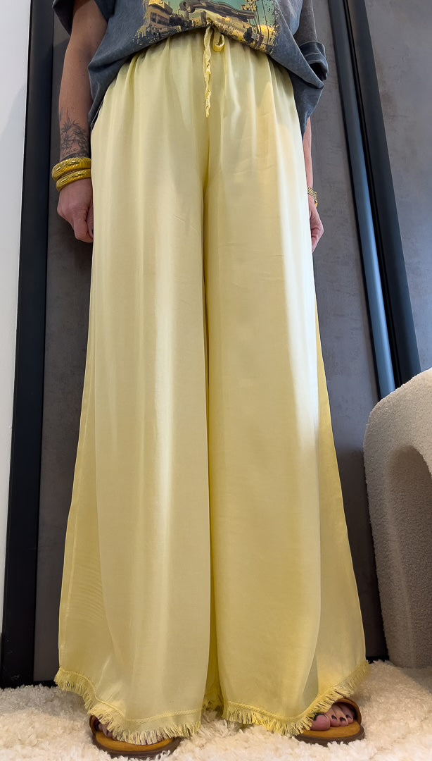 Pantalon taille unique ample en viscose et soie « STEF » – photo 2