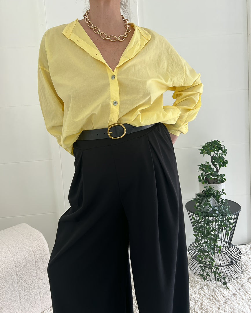 Pantalon jambes larges taille unique et sa ceinture « MELODIE » – photo 3