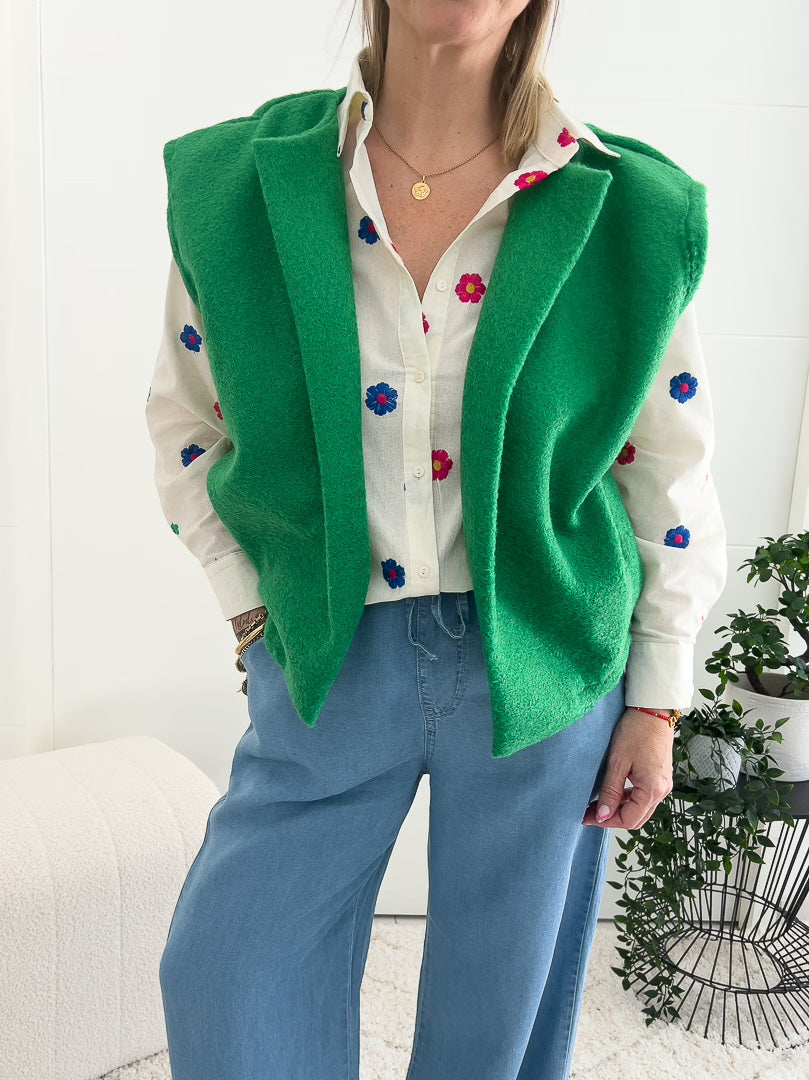 Gilet sans manches de couleur vert vif « VERRA » – photo 2