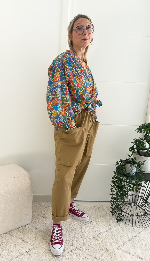 Pantalon en coton oversize avec ses grandes poches « VALERIE » – photo 2