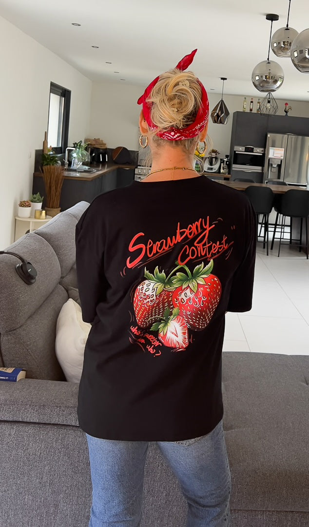 Tee-shirt avec sa coupe large et confortable à motif « FRAISES » – photo 2