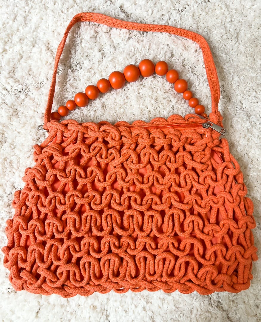 sac Malaury CROCHET ORANGE