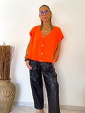 Gilet doux et ample avec ses petites manches « BRIDGET »
