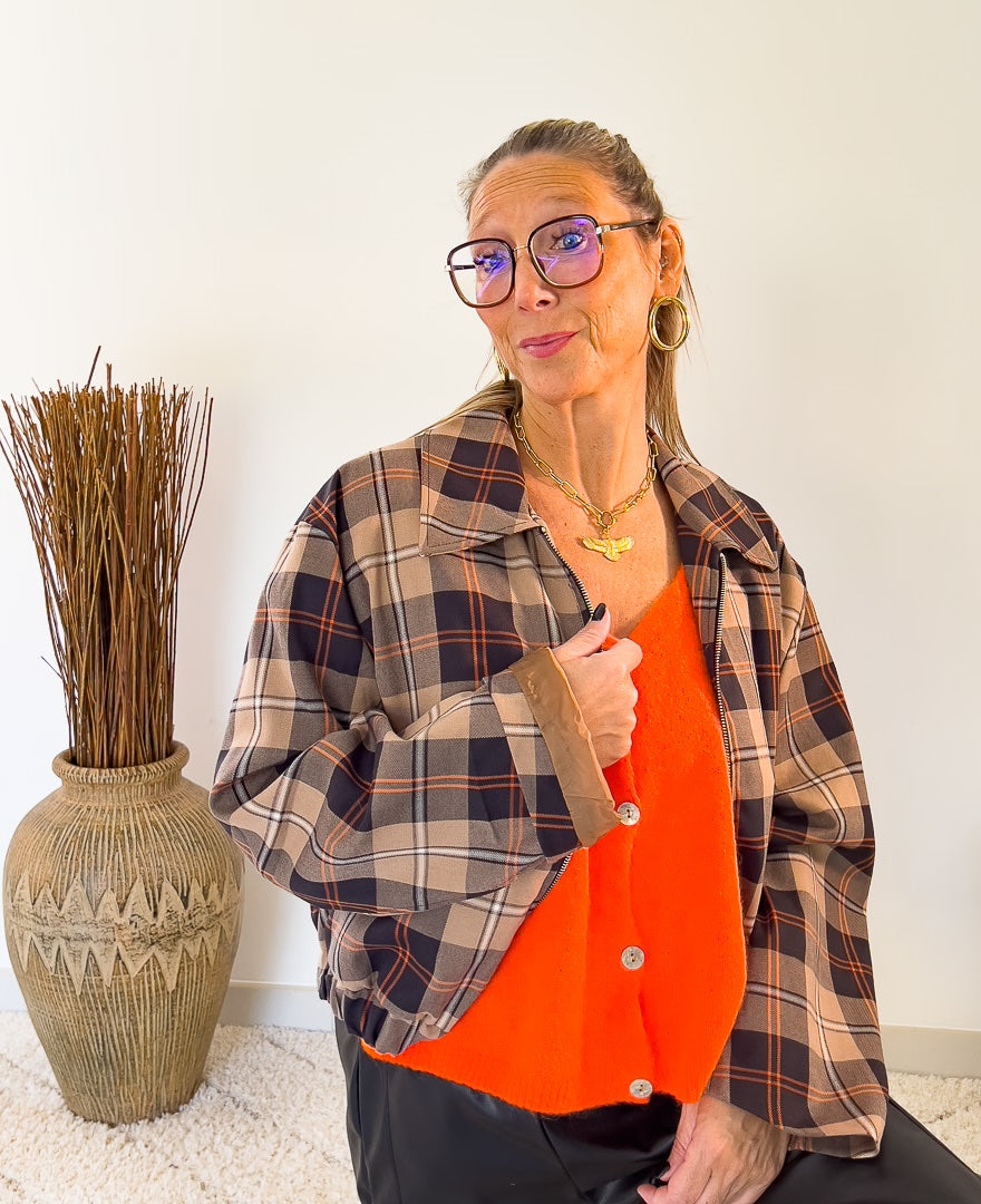 Veste style bombers à carreaux motif écossais « DIANE » – photo 3