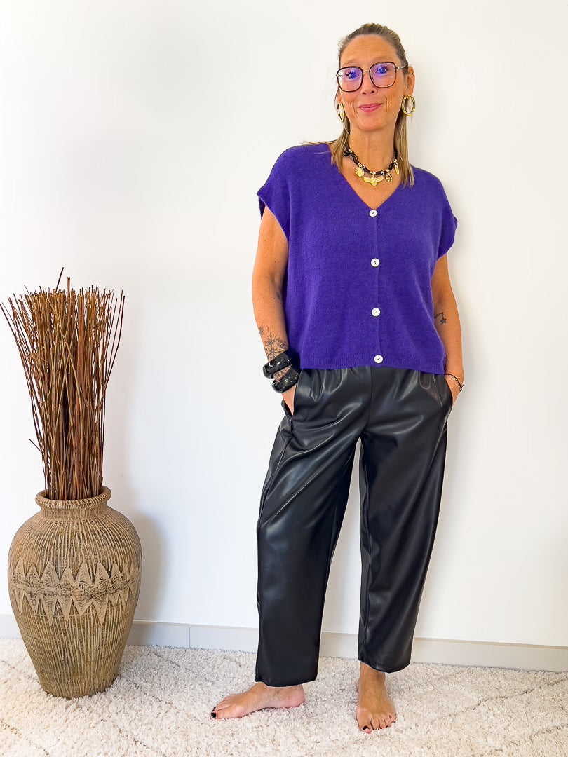 Gilet doux et ample avec ses petites manches « BRIDGET » – photo 2