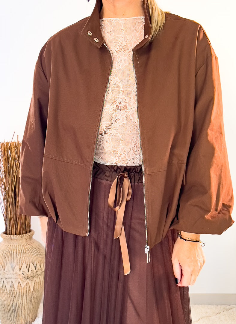 Veste courte à manches ballon « THELMA » – photo 3