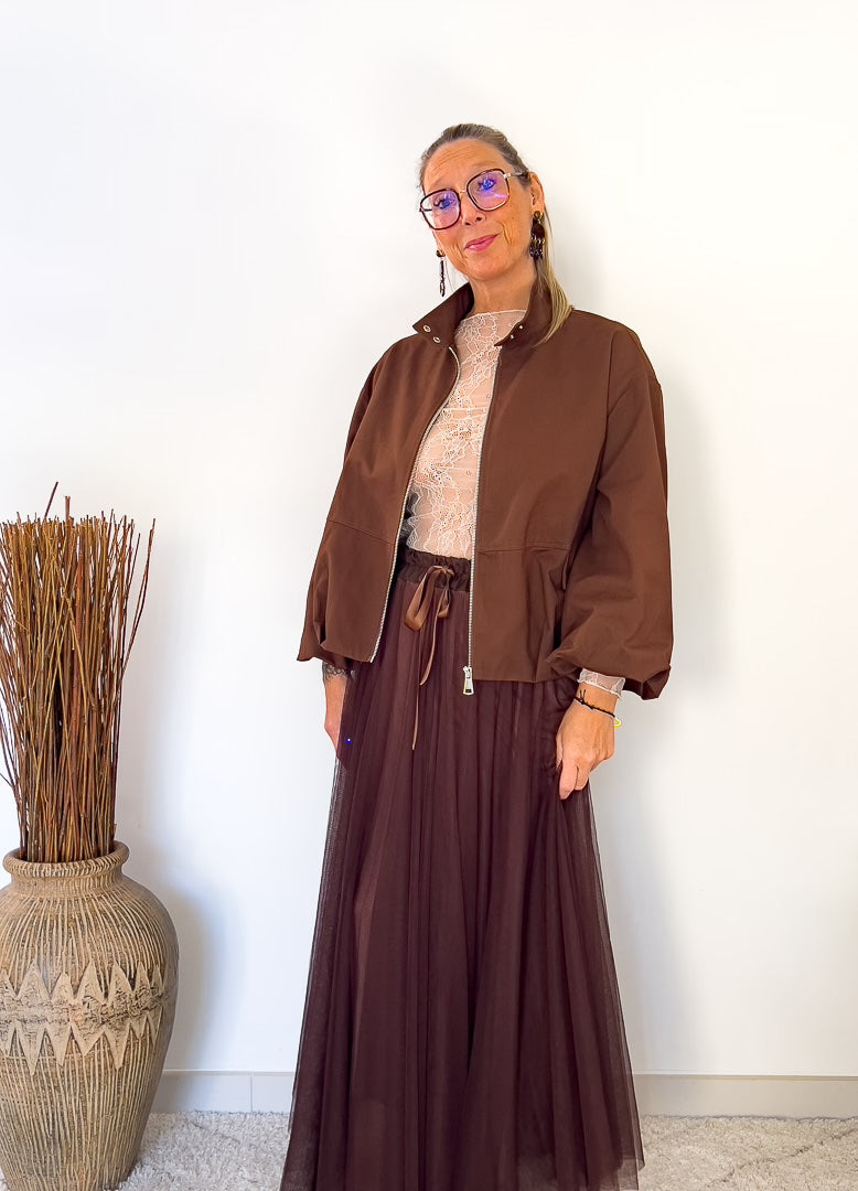 Veste courte à manches ballon « THELMA »