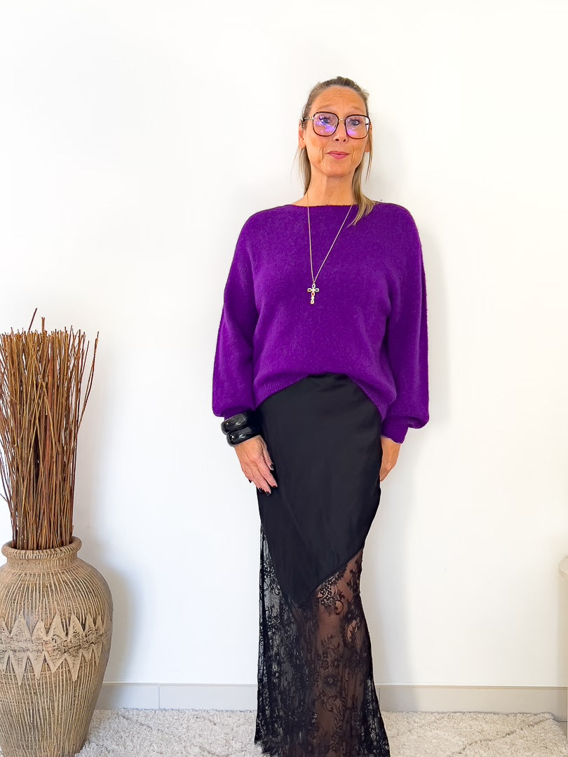 Pull col rond et manches longues en baby Alpaga » PAULA »