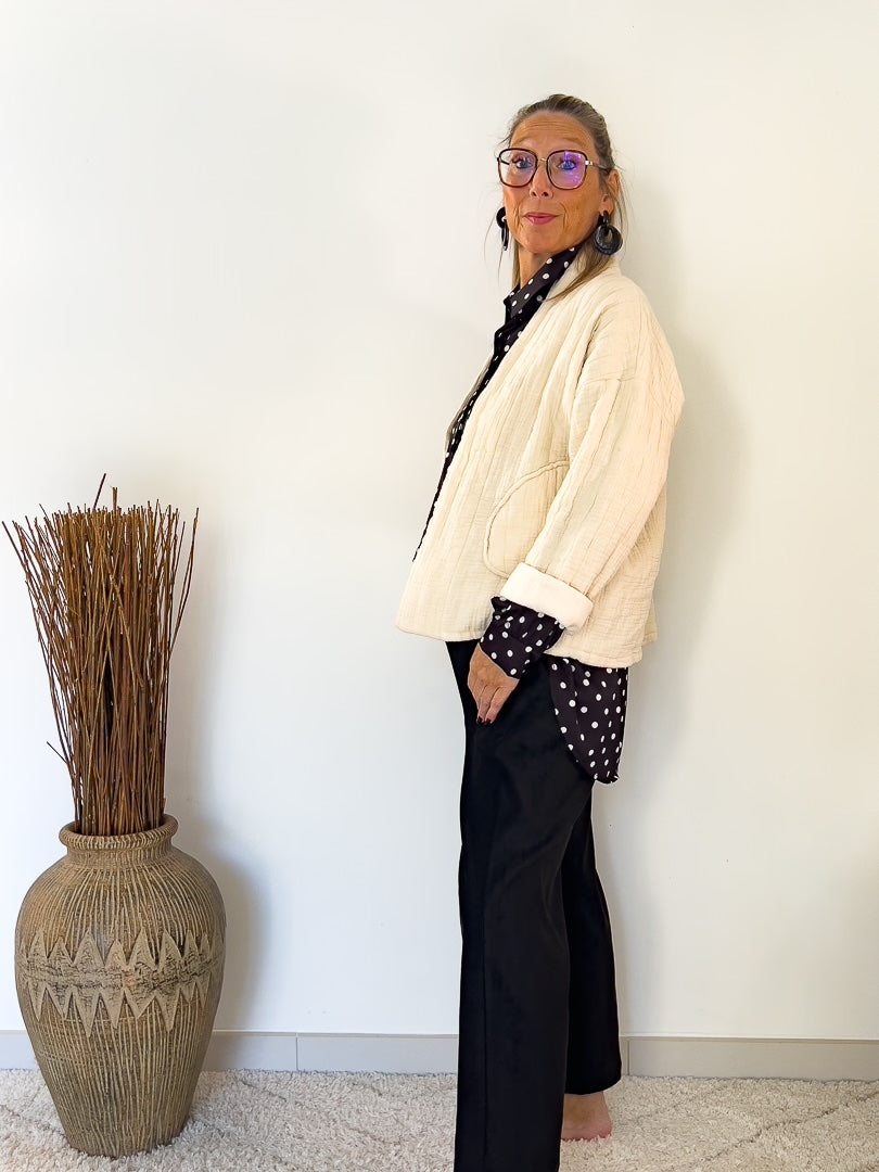 Veste kimono en coton avec sa coupe oversize « ESTER » – photo 2
