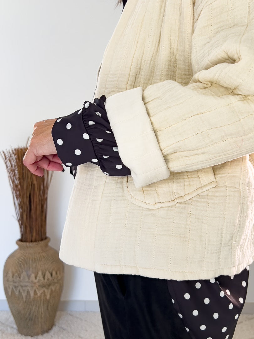 Veste kimono en coton avec sa coupe oversize « ESTER » – photo 3