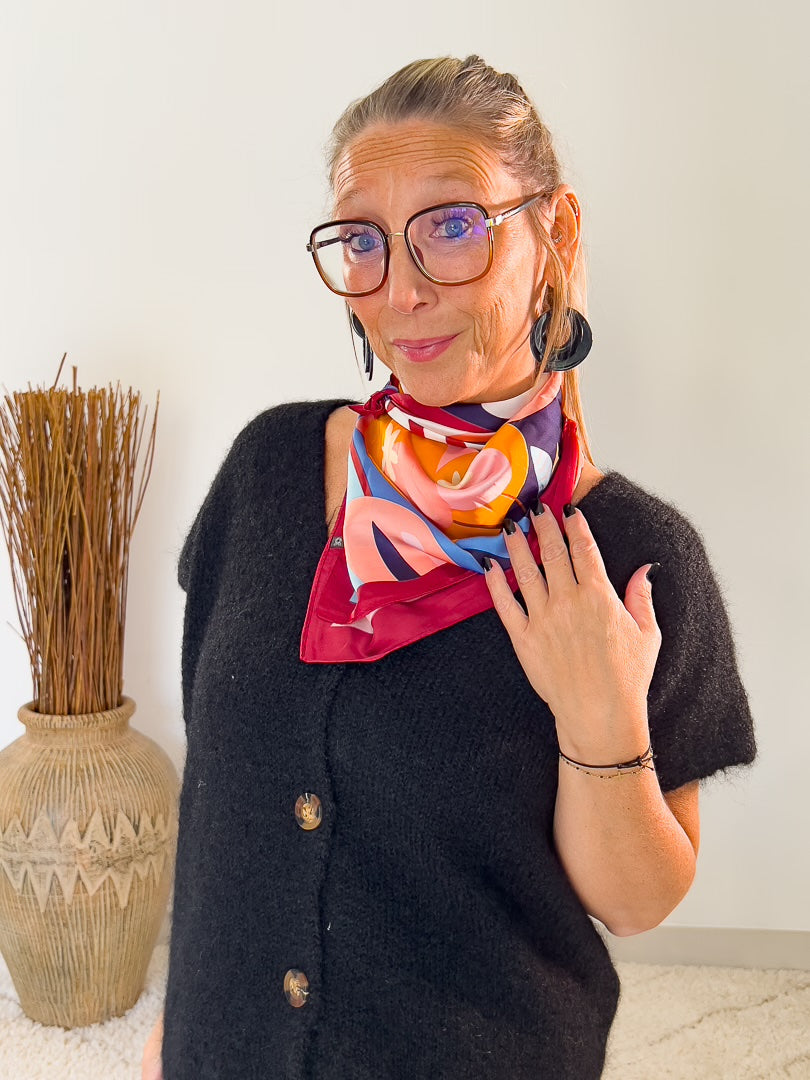 Foulard à motif fleuri multicolore » PAULINA »