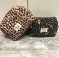 Trousse de maquillage ou de toilette en tissu matelassé « FLEUR »