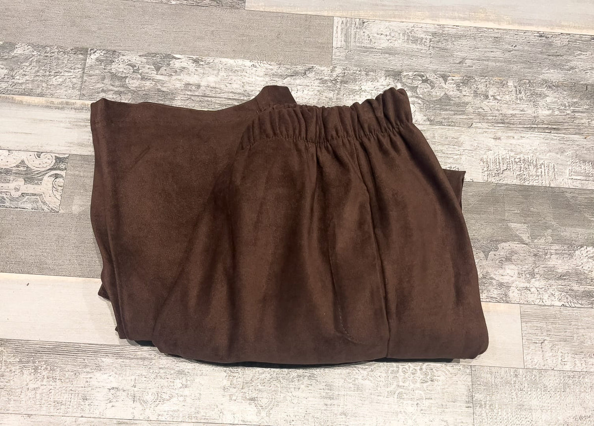 Pantalon taille élastique en effet daim » DARYL » – photo 3