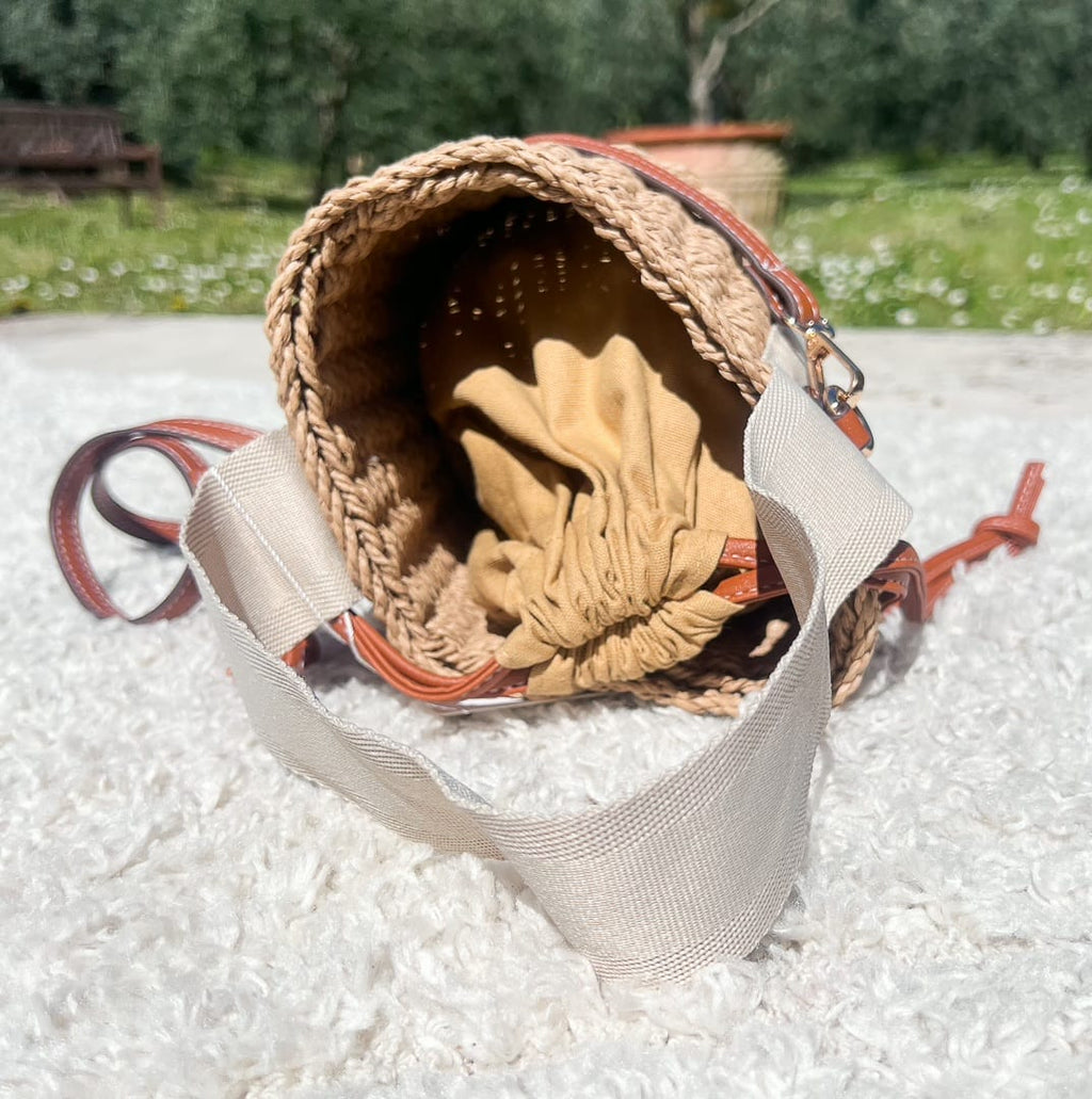 Sac forme seau en paille « KITTY » – photo 3
