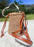 Sac forme seau en paille « KITTY »