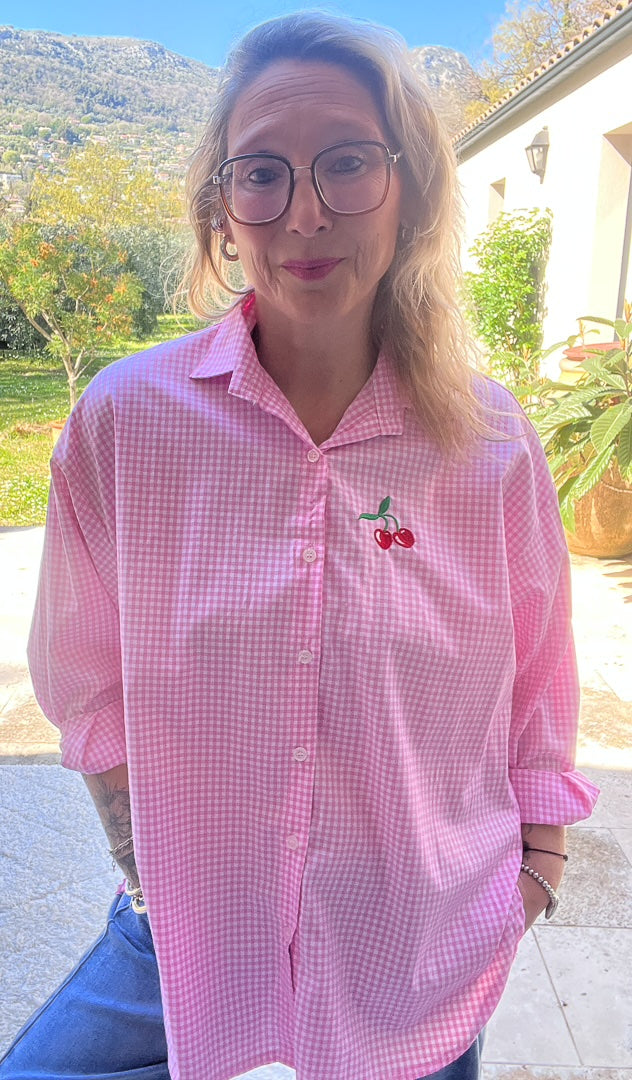 Chemise Vichy à Manches Longues « BARDOT » – photo 2