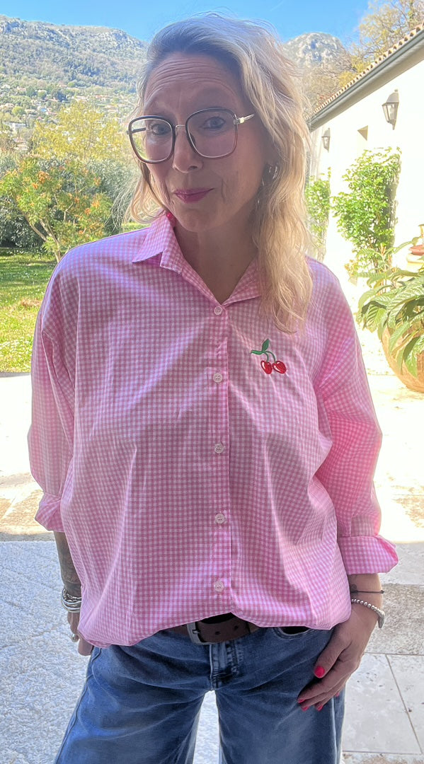 Chemise Vichy à Manches Longues « BARDOT » – photo 4