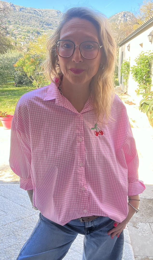 Chemise Vichy à Manches Longues « BARDOT » – photo 6