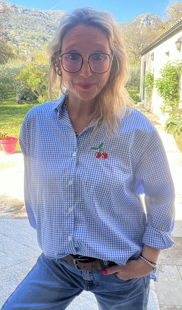 Chemise Vichy à Manches Longues « BARDOT » – photo 7