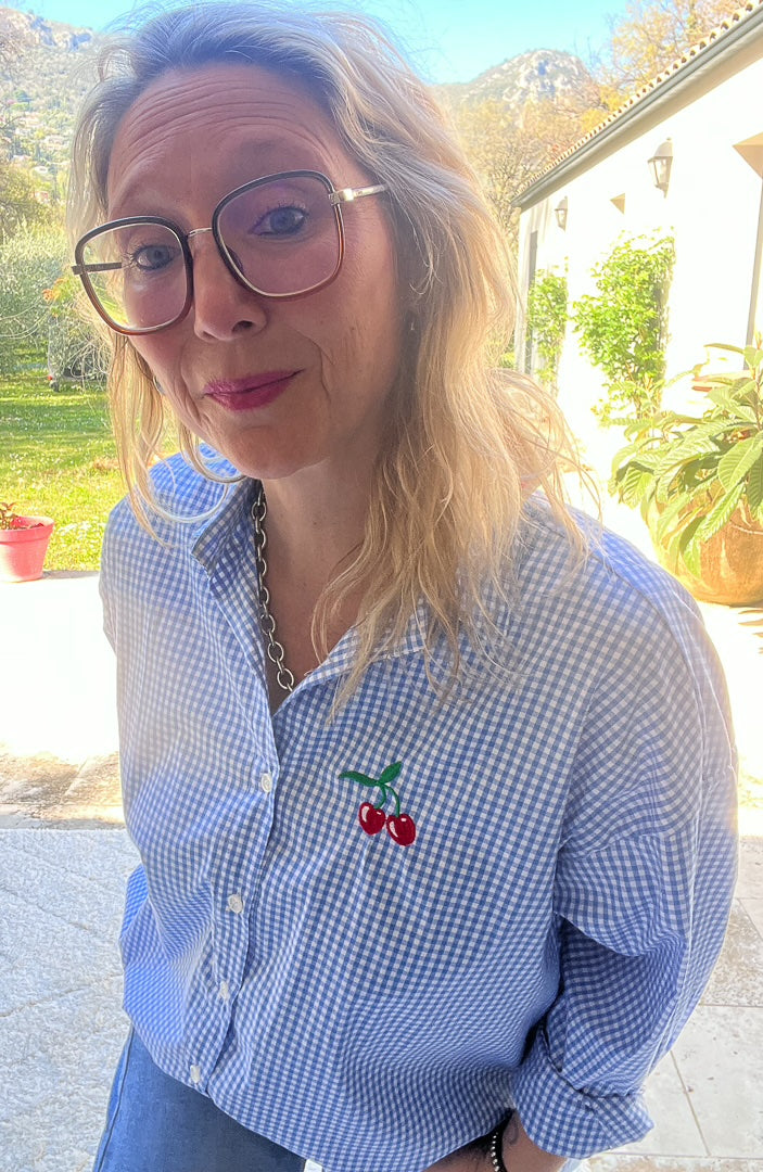 Chemise Vichy à Manches Longues « BARDOT » – photo 5