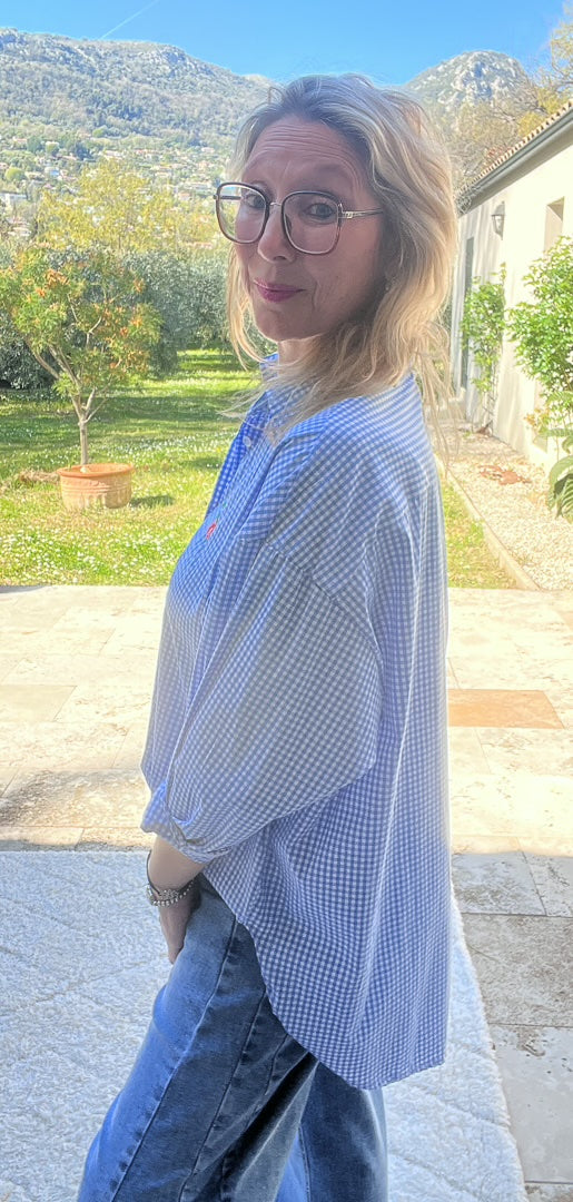 Chemise Vichy à Manches Longues « BARDOT » – photo 8