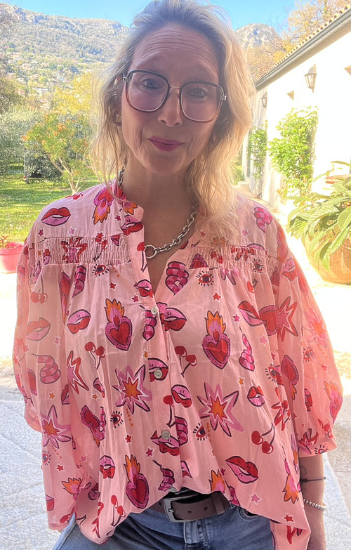 Chemise ample à manches bouffantes « ROSY »