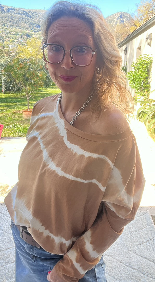 Tee-shirt à manches longues tie & die « ART »
