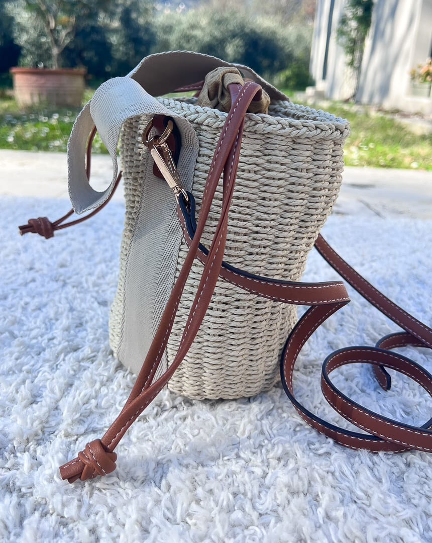 Sac forme seau en paille « KITTY » – photo 6