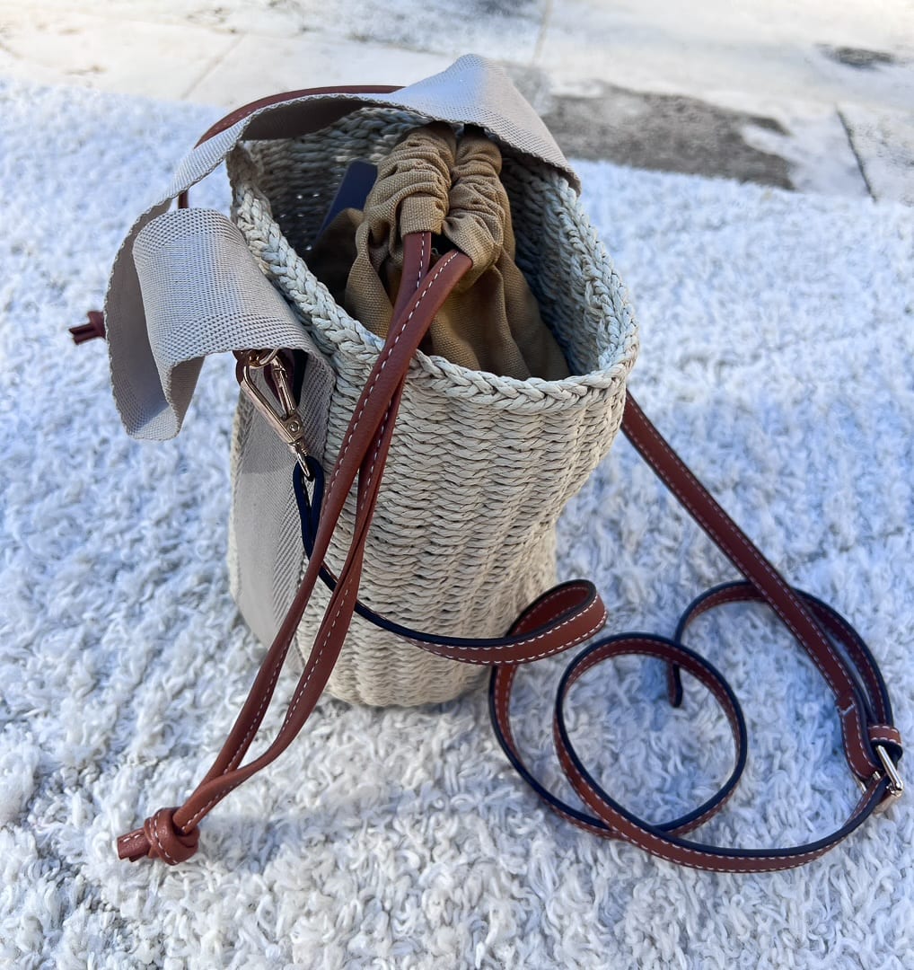 Sac forme seau en paille « KITTY » – photo 4