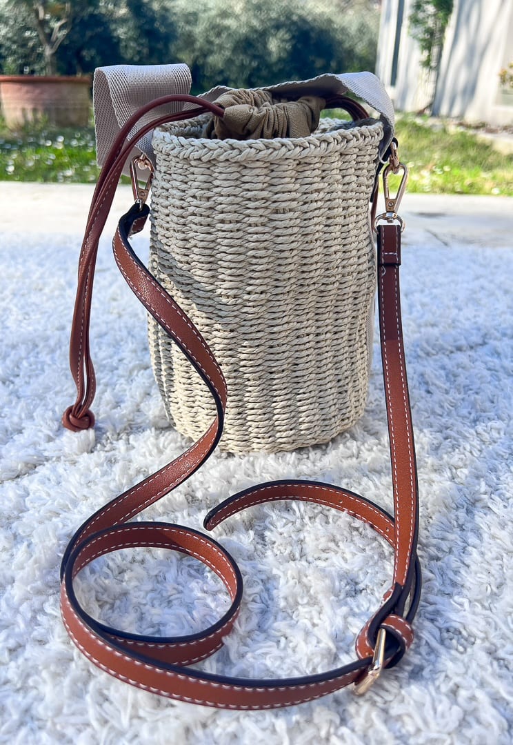 Sac forme seau en paille « KITTY » – photo 2
