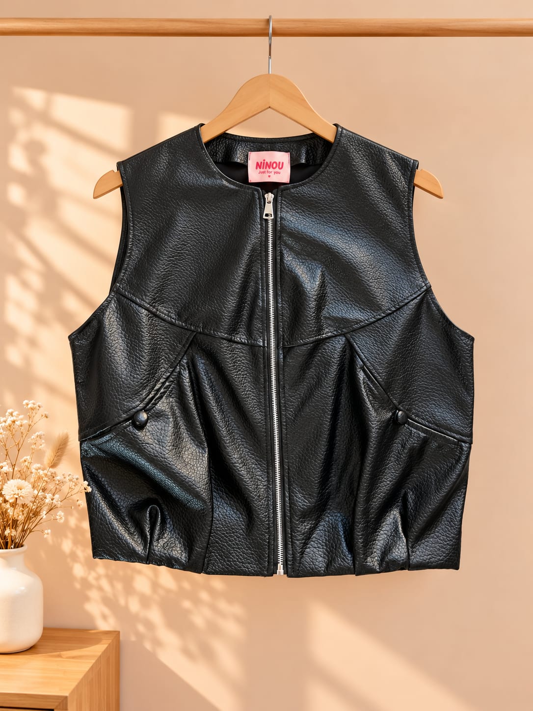 Veste sans manches effet cuir « CÉCILIA » – photo 3