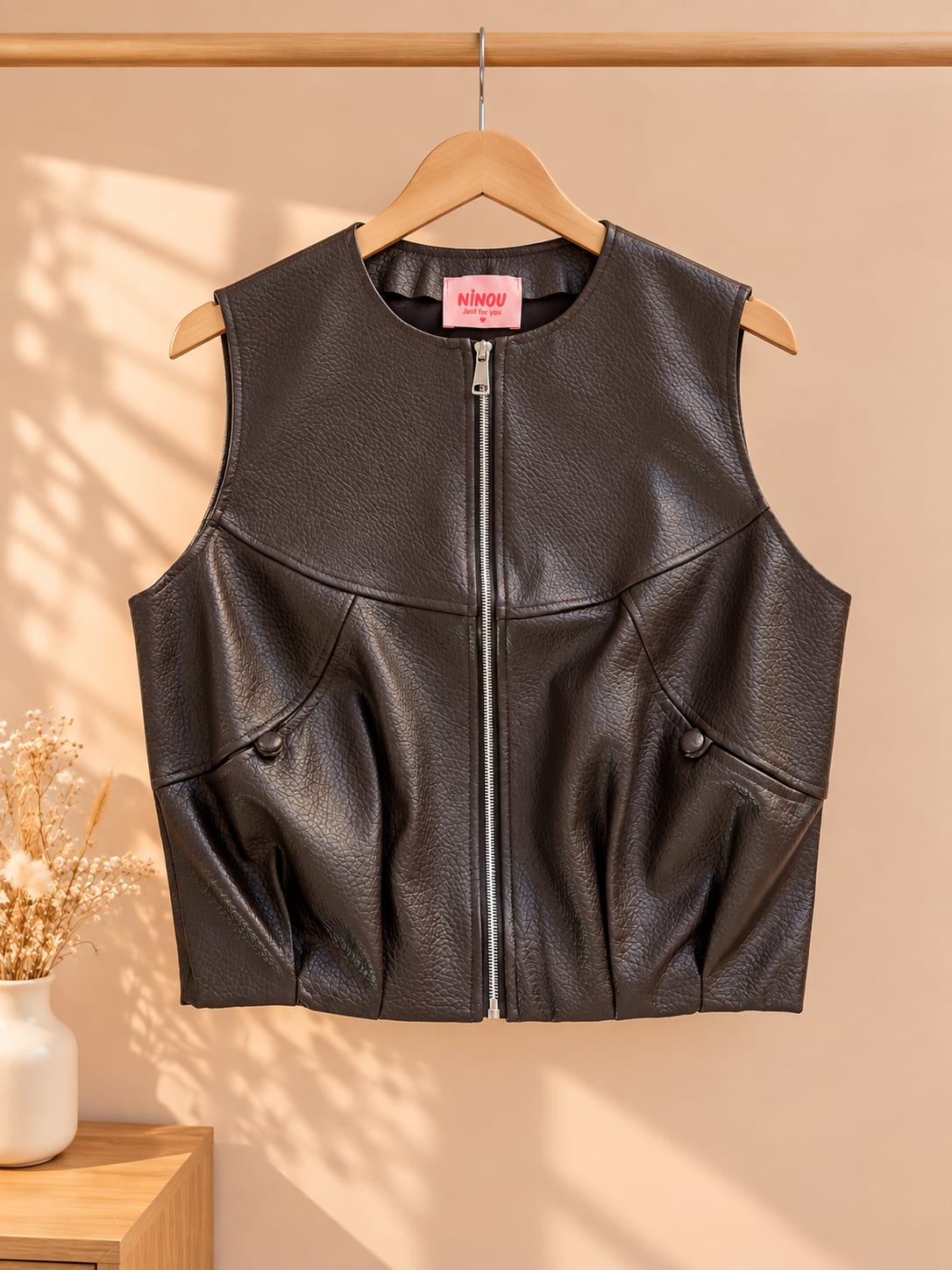 Veste sans manches effet cuir « CÉCILIA » – photo 2