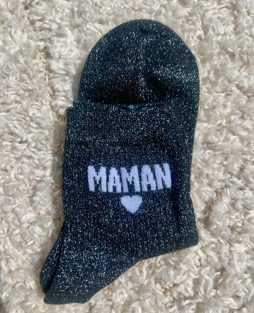 Chaussettes à paillettes « MAMAN » – photo 4