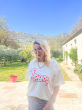 Tee-shirt manches courtes femme avec son motif chien