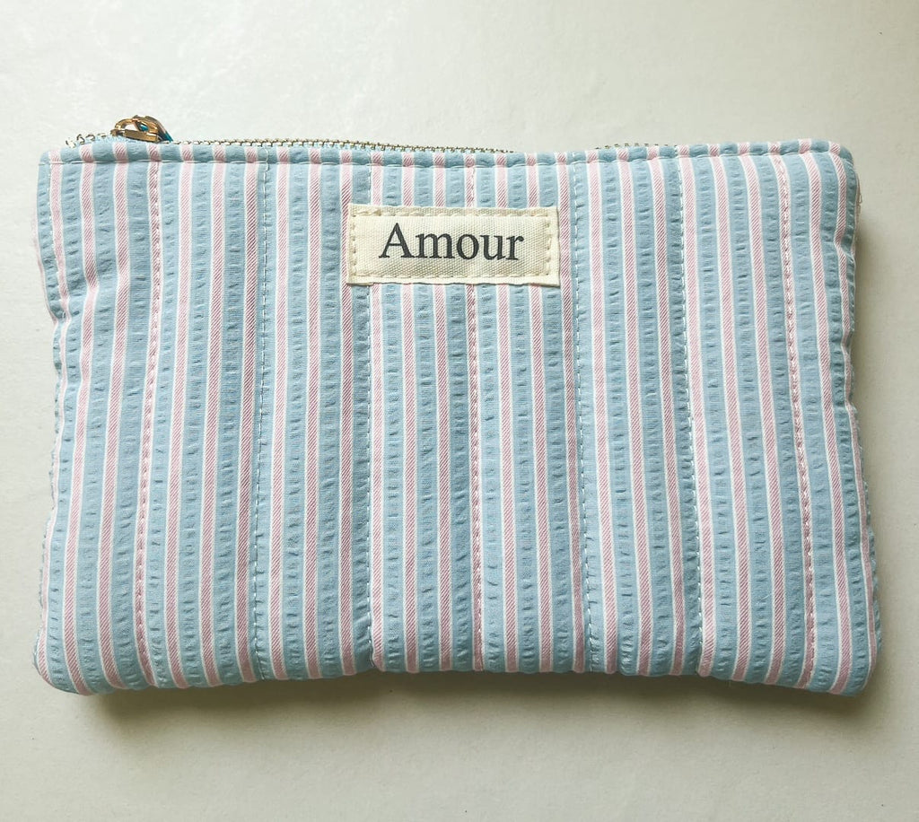 Pochette plate matelassée pour sac ou à maquillage « AMOUR » – photo 4